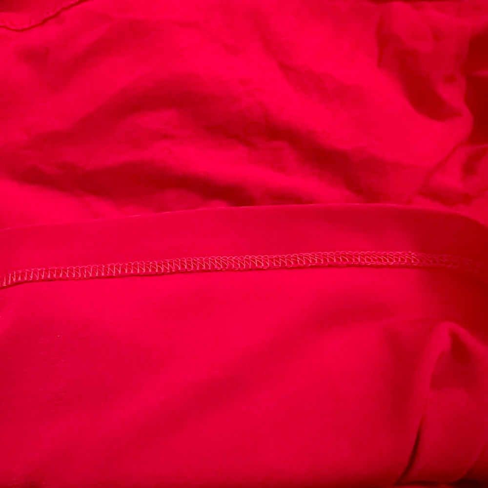 Cashe Red Ruffled Lined Cocktail Dress Size L - Picture 9 of 10